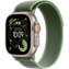 Apple Watch Ultra 3 LTE 49 мм Природный / Зелёно-неоновый Trail Loop (S/M) MFT44