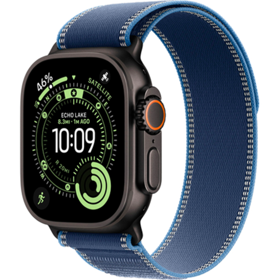 Apple Watch Ultra 3 LTE 49 мм Чёрный / Сине-ярко-синий Trail Loop (M/L) MG9R4