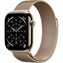 Apple Watch Series 11 LTE 46 мм (титановый корпус, природный/золотистый, миланская петля)