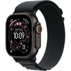 Apple Watch Ultra 3 LTE 49 мм (титановый корпус, черный/черный, текстильный ремешок размера L)