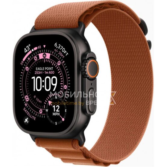 Apple Watch Ultra 3 LTE 49 мм (титановый корпус, природный/терракота, текстильный ремешок размера M)