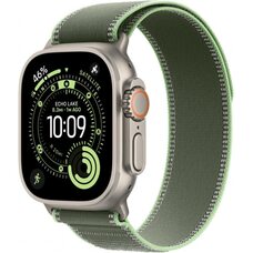Apple Watch Ultra 3 LTE 49 мм (титановый корпус, природный/зеленый, нейлоновый ремешок размера M/L)