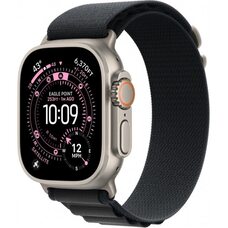 Apple Watch Ultra 3 LTE 49 мм (титановый корпус, природный/черный, текстильный ремешок размера L)