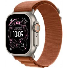 Apple Watch Ultra 3 LTE 49 мм (титановый корпус, природный/терракота, текстильный ремешок размера L)
