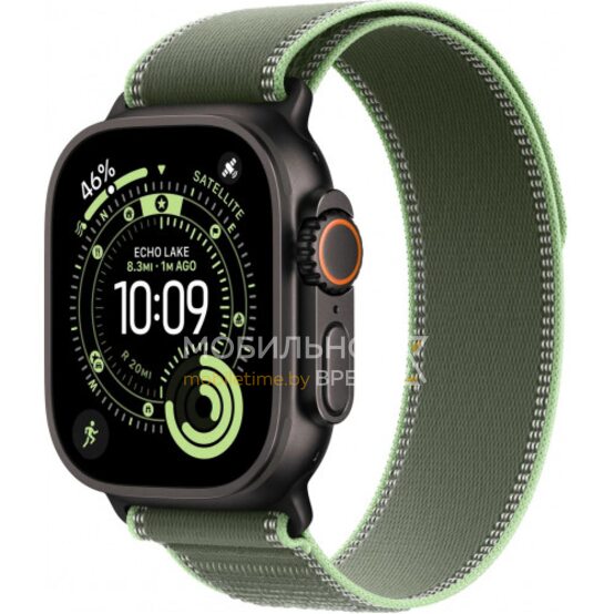 Apple Watch Ultra 3 LTE 49 мм (титановый корпус, природный/черный, нейлоновый ремешок размера M/L)