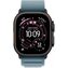 Apple Watch Ultra 3 LTE 49 мм (титановый корпус, черный/голубой, текстильный ремешок размера M)