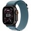 Apple Watch Ultra 3 LTE 49 мм (титановый корпус, черный/голубой, текстильный ремешок размера M)