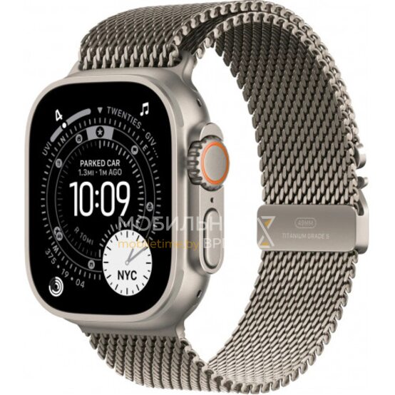 Apple Watch Ultra 3 LTE 49 мм (титановый корпус, природный/природный, миланская петля M)
