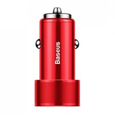 Автомобильное зарядное устройство BASEUS SMALL SCREW QC 3.0 36W DUAL-USB CAXLD-B09 (красный)