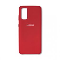 Силиконовый чехол для Samsung Galaxy S20. Silicone Cover. (Красный) Blade Edge с переходником