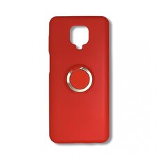 Чехол для Xiaomi Redmi Note 9 Pro/9S. Ring. Кольцо-держатель. (Красный)