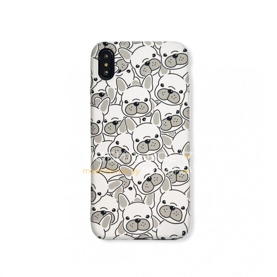 Чехол-накладка для Apple iPhone Xs Max. Luxo. Animals. Белый французский бульдог. J29