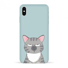 Матовый чехол-накладка для iPhone XS Max Pump Tender Touch Case Cat Think