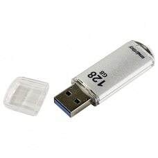 USB 3.0 флеш-накопитель Smartbuy 128GB V-cut (серебристый)